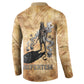 Nefertem Ancient Egyptian Button Sweatshirt Lion Head Lotus Flowers Incense Smoke Ancient