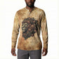 Nefertem Ancient Egyptian Button Sweatshirt Lion Head Lotus Flowers Incense Smoke Ancient