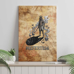 Nefertem Ancient Egyptian Canvas Wall Art Lion Head Lotus Flowers Incense Smoke Ancient