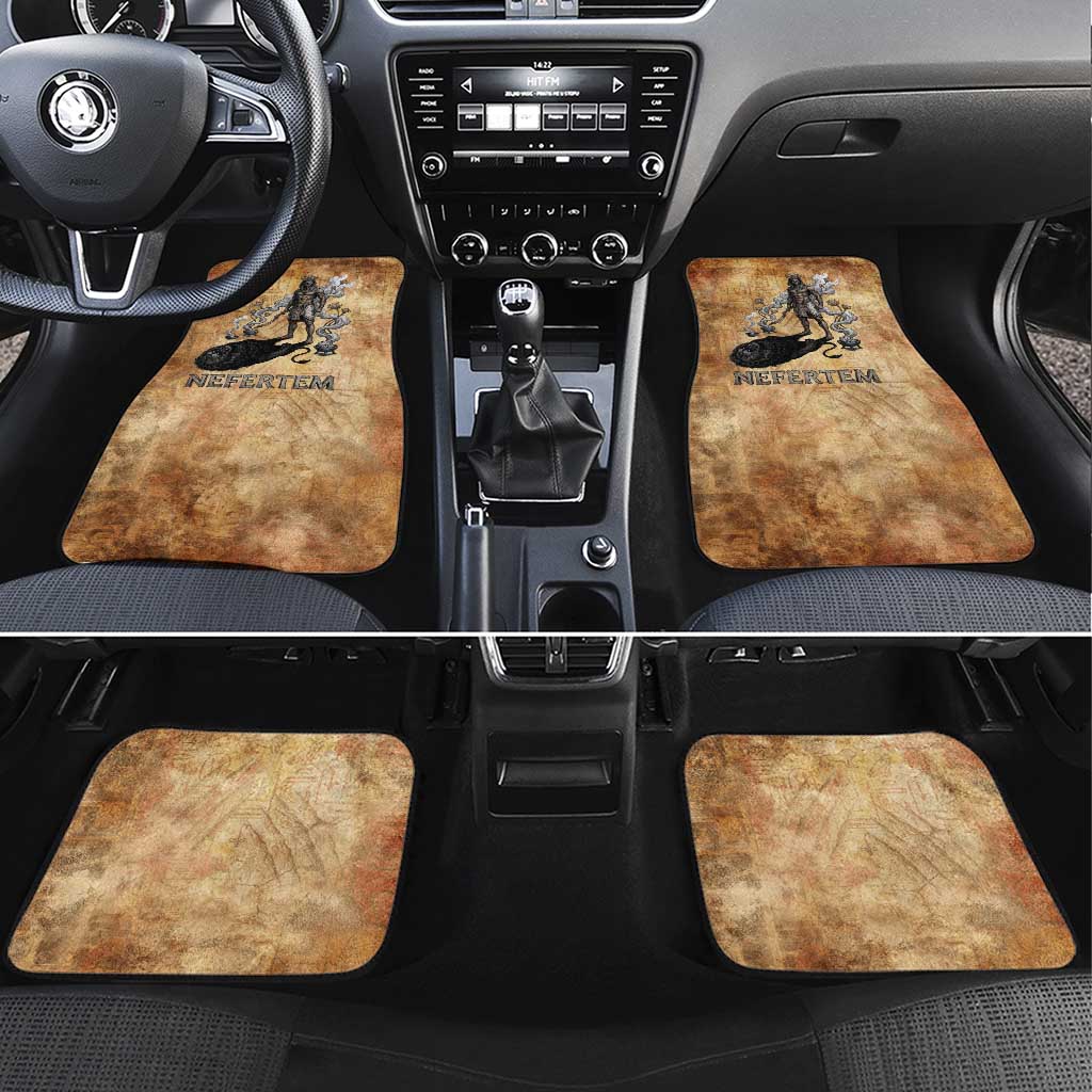 Nefertem Ancient Egyptian Car Mats Lion Head Lotus Flowers Incense Smoke Ancient