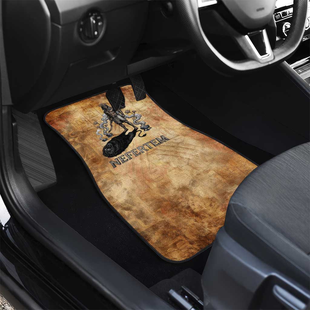 Nefertem Ancient Egyptian Car Mats Lion Head Lotus Flowers Incense Smoke Ancient