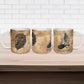 Nefertem Ancient Egyptian Ceramic Mug Lion Head Lotus Flowers Incense Smoke Ancient