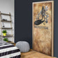 Nefertem Ancient Egyptian Door Cover Lion Head Lotus Flowers Incense Smoke Ancient