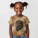 Nefertem Ancient Egyptian Kid T shirt Lion Head Lotus Flowers Incense Smoke Ancient