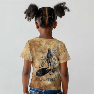 Nefertem Ancient Egyptian Kid T shirt Lion Head Lotus Flowers Incense Smoke Ancient