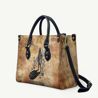 Nefertem Ancient Egyptian Leather Bag Lion Head Lotus Flowers Incense Smoke Ancient