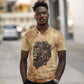 Nefertem Ancient Egyptian Polo Shirt Lion Head Lotus Flowers Incense Smoke Ancient