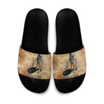 Nefertem Ancient Egyptian Slide Sandals Lion Head Lotus Flowers Incense Smoke Ancient
