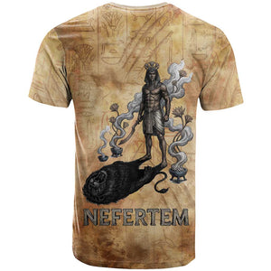 Nefertem Ancient Egyptian T shirt Lion Head Lotus Flowers Incense Smoke Ancient