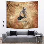 Nefertem Ancient Egyptian Tapestry Lion Head Lotus Flowers Incense Smoke Ancient