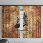 Nefertem Ancient Egyptian Window Curtain Lion Head Lotus Flowers Incense Smoke Ancient