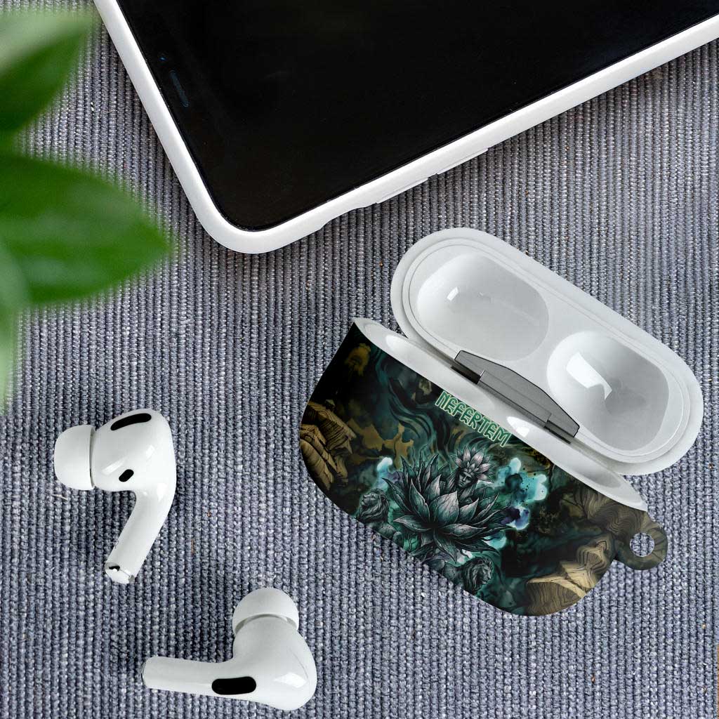 Nefertem AirPods Case Primordial Bloom Lotus Mystical Lion Cosmic Egyptian