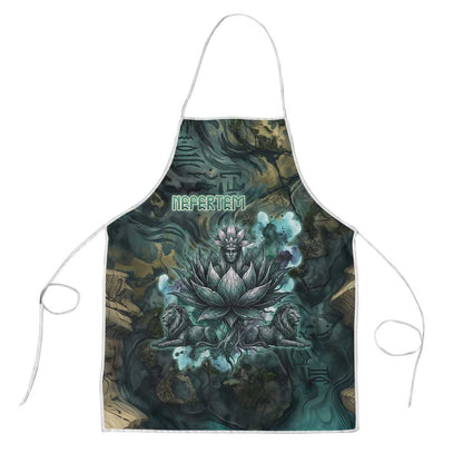 Nefertem Apron Primordial Bloom Lotus Mystical Lion Cosmic Egyptian
