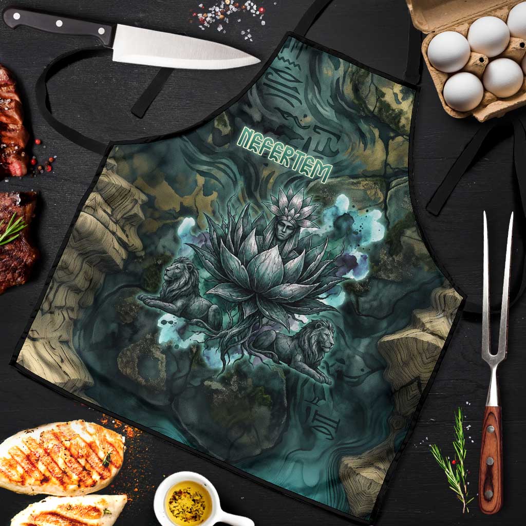 Nefertem Apron Primordial Bloom Lotus Mystical Lion Cosmic Egyptian