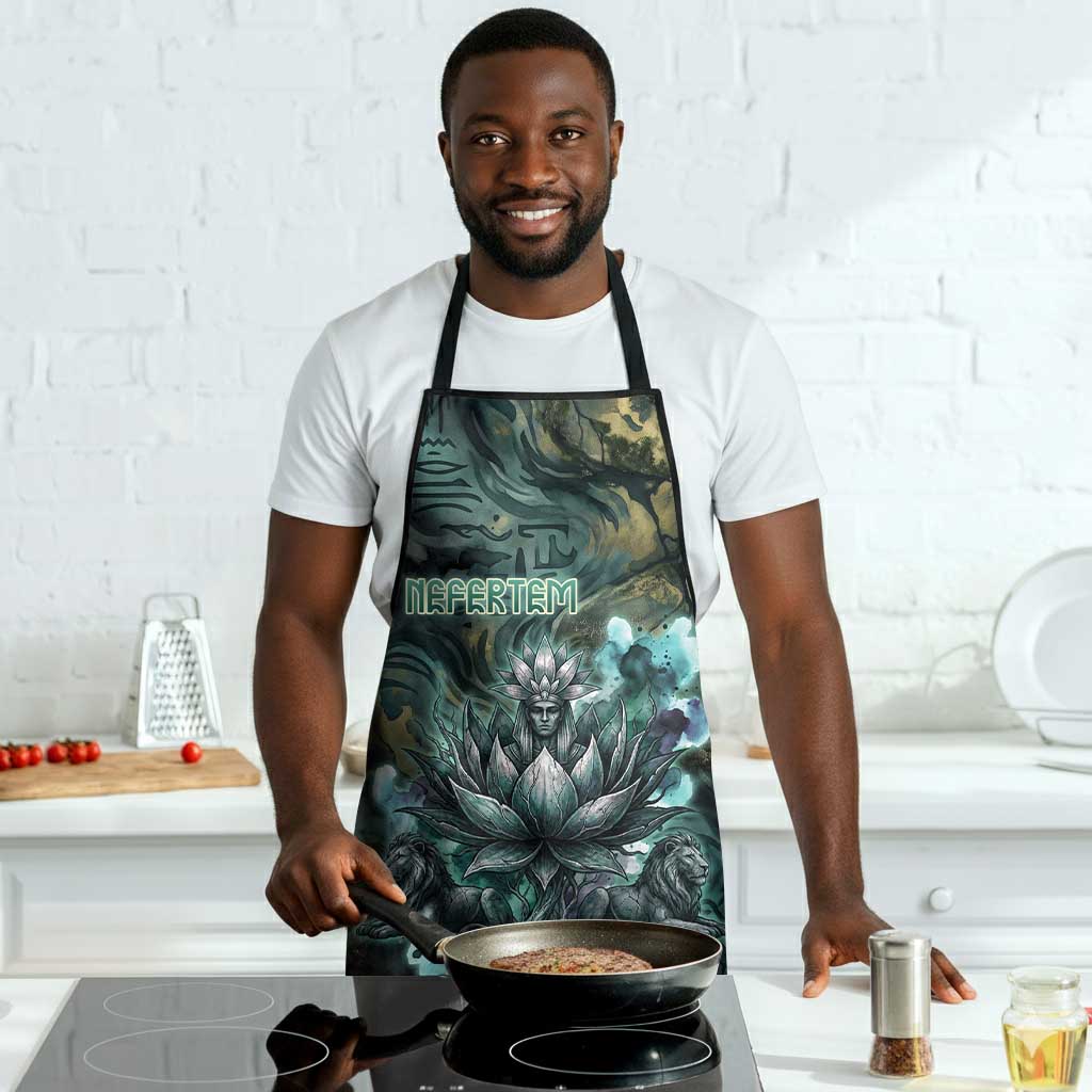 Nefertem Apron Primordial Bloom Lotus Mystical Lion Cosmic Egyptian