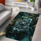 Nefertem Area Rug Primordial Bloom Lotus Mystical Lion Cosmic Egyptian