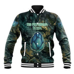 Nefertem Baseball Jacket Primordial Bloom Lotus Mystical Lion Cosmic Egyptian