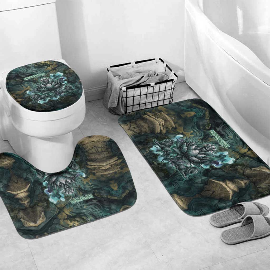 Nefertem Bathroom Set Primordial Bloom Lotus Mystical Lion Cosmic Egyptian