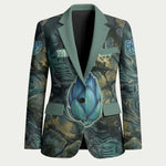 Nefertem Blazer Primordial Bloom Lotus Mystical Lion Cosmic Egyptian