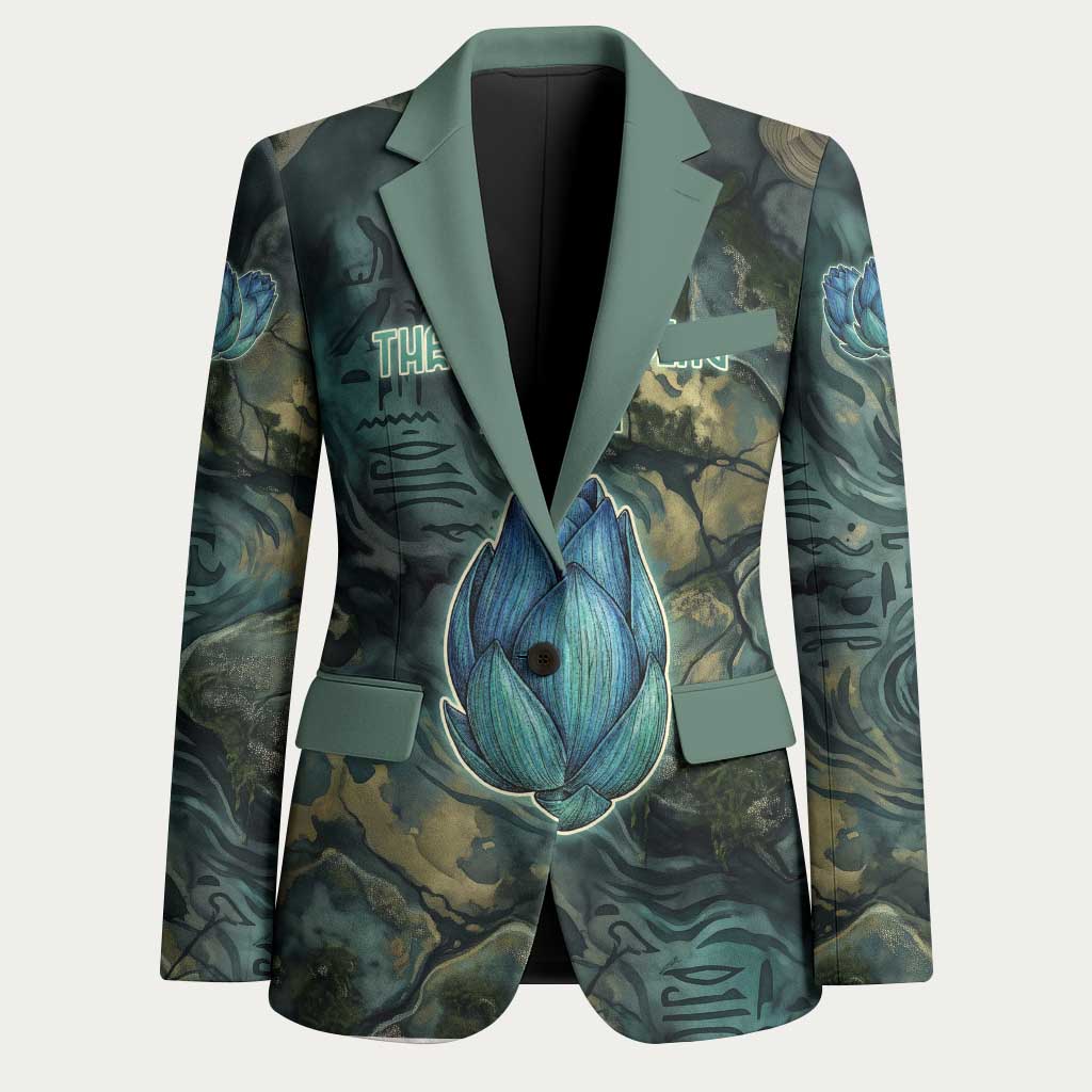 Nefertem Blazer Primordial Bloom Lotus Mystical Lion Cosmic Egyptian