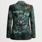 Nefertem Blazer Primordial Bloom Lotus Mystical Lion Cosmic Egyptian