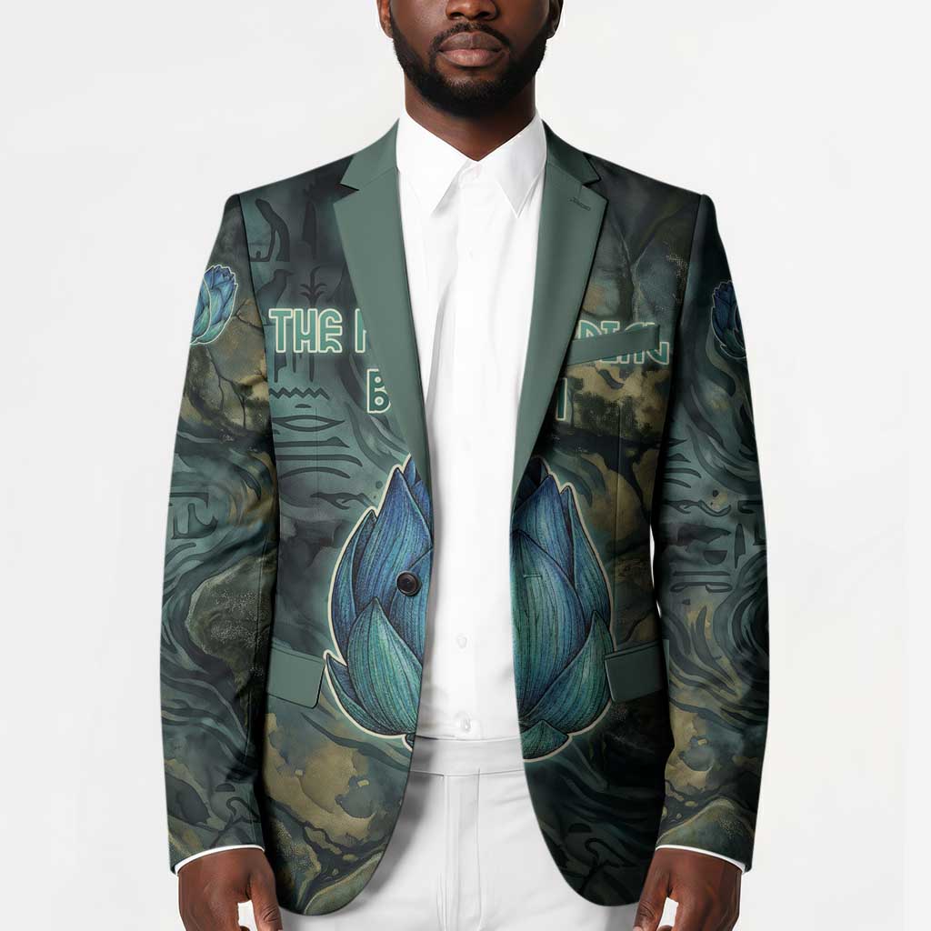 Nefertem Blazer Primordial Bloom Lotus Mystical Lion Cosmic Egyptian