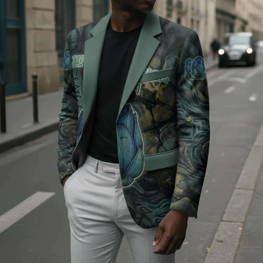 Nefertem Blazer Primordial Bloom Lotus Mystical Lion Cosmic Egyptian