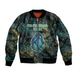 Nefertem Bomber Jacket Primordial Bloom Lotus Mystical Lion Cosmic Egyptian