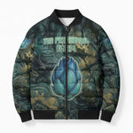 Nefertem Bomber Puffer Jacket Primordial Bloom Lotus Mystical Lion Cosmic Egyptian