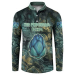 Nefertem Button Sweatshirt Primordial Bloom Lotus Mystical Lion Cosmic Egyptian
