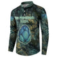 Nefertem Button Sweatshirt Primordial Bloom Lotus Mystical Lion Cosmic Egyptian