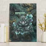 Nefertem Canvas Wall Art Primordial Bloom Lotus Mystical Lion Cosmic Egyptian
