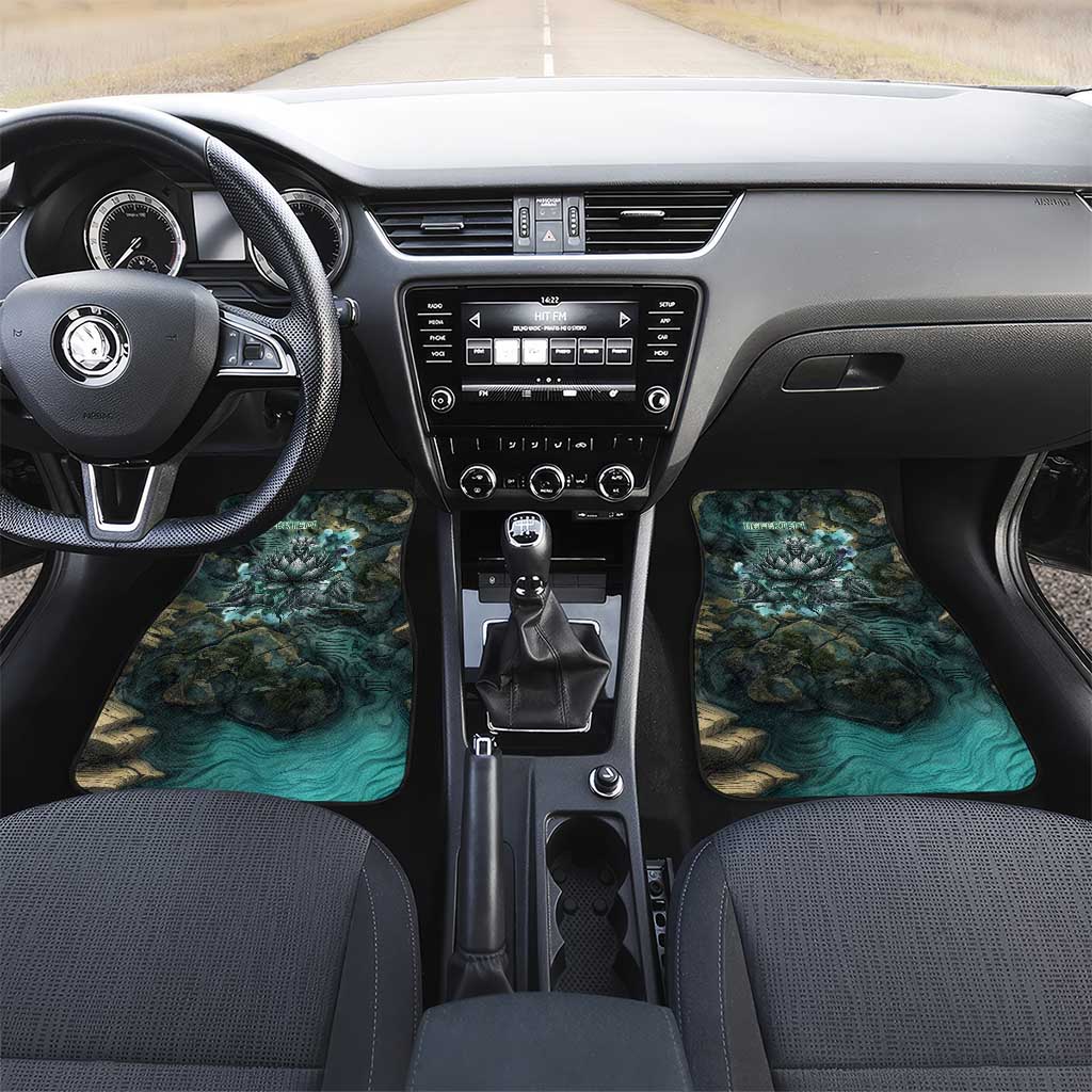Nefertem Car Mats Primordial Bloom Lotus Mystical Lion Cosmic Egyptian