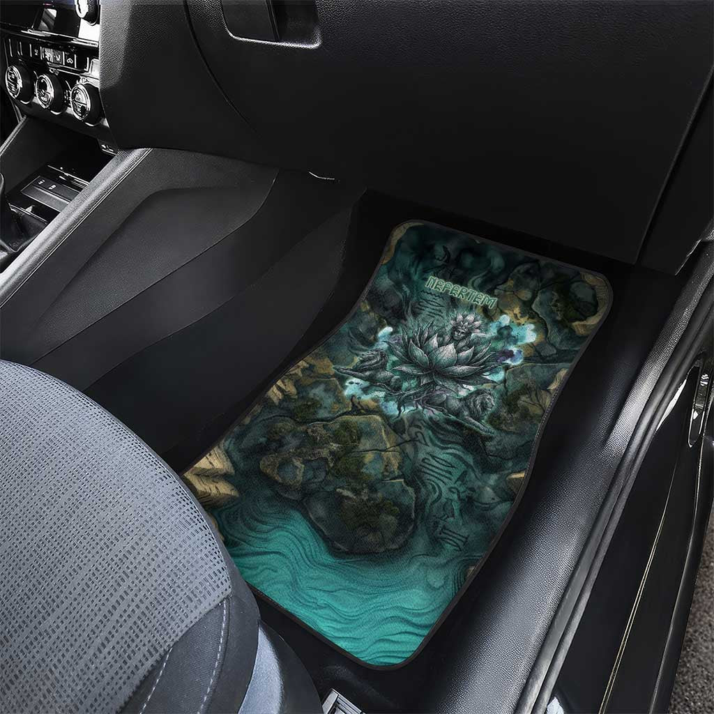 Nefertem Car Mats Primordial Bloom Lotus Mystical Lion Cosmic Egyptian