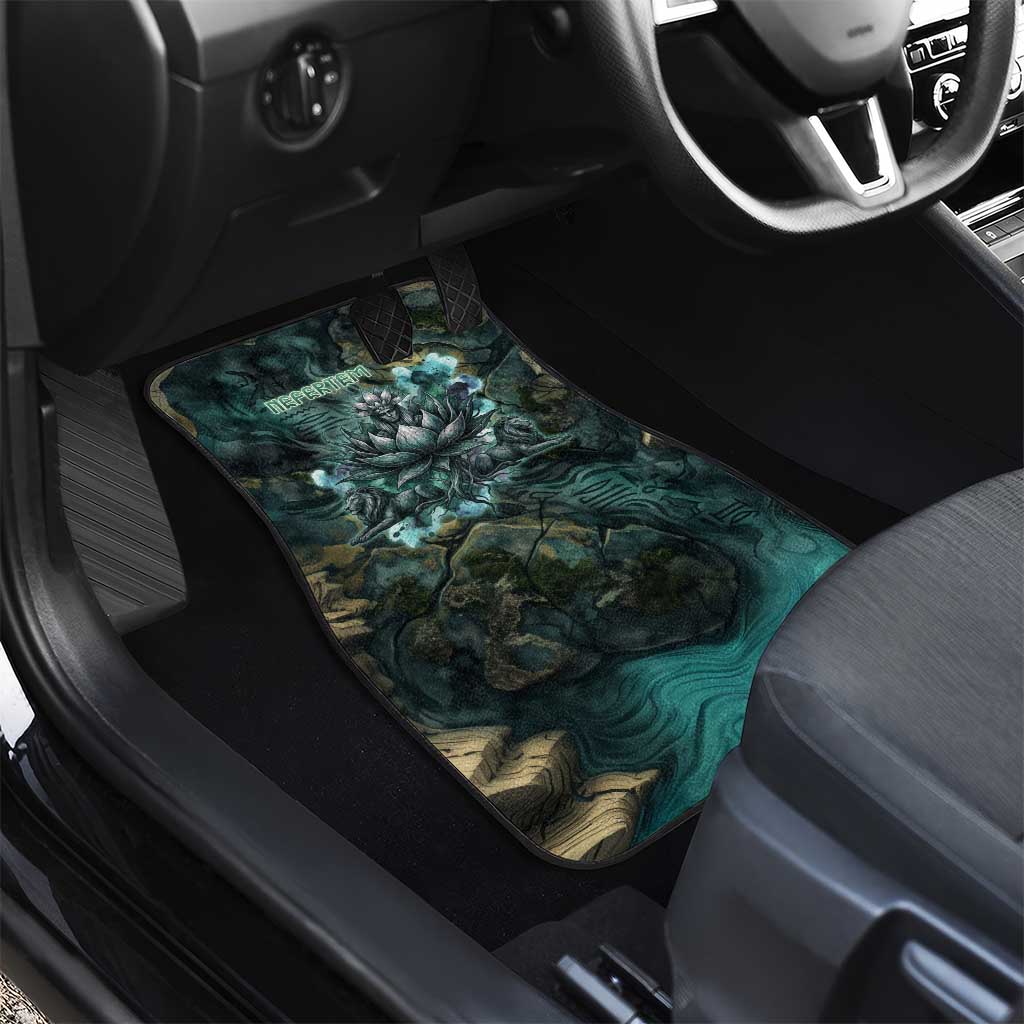 Nefertem Car Mats Primordial Bloom Lotus Mystical Lion Cosmic Egyptian
