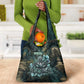 Nefertem Grocery Bag Primordial Bloom Lotus Mystical Lion Cosmic Egyptian
