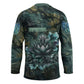 Nefertem Hockey Jersey Primordial Bloom Lotus Mystical Lion Cosmic Egyptian