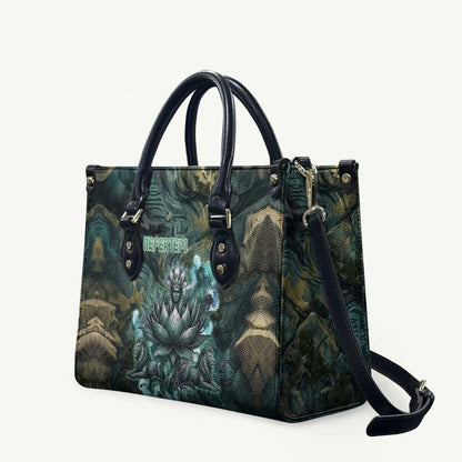 Nefertem Leather Bag Primordial Bloom Lotus Mystical Lion Cosmic Egyptian