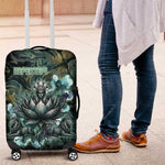 Nefertem Luggage Cover Primordial Bloom Lotus Mystical Lion Cosmic Egyptian