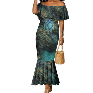 Nefertem Mermaid Dress Primordial Bloom Lotus Mystical Lion Cosmic Egyptian