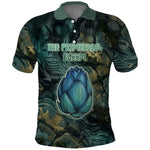 Nefertem Polo Shirt Primordial Bloom Lotus Mystical Lion Cosmic Egyptian
