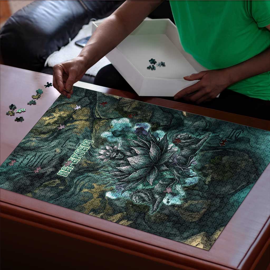 Nefertem Puzzle Primordial Bloom Lotus Mystical Lion Cosmic Egyptian