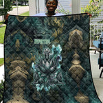 Nefertem Quilt Primordial Bloom Lotus Mystical Lion Cosmic Egyptian