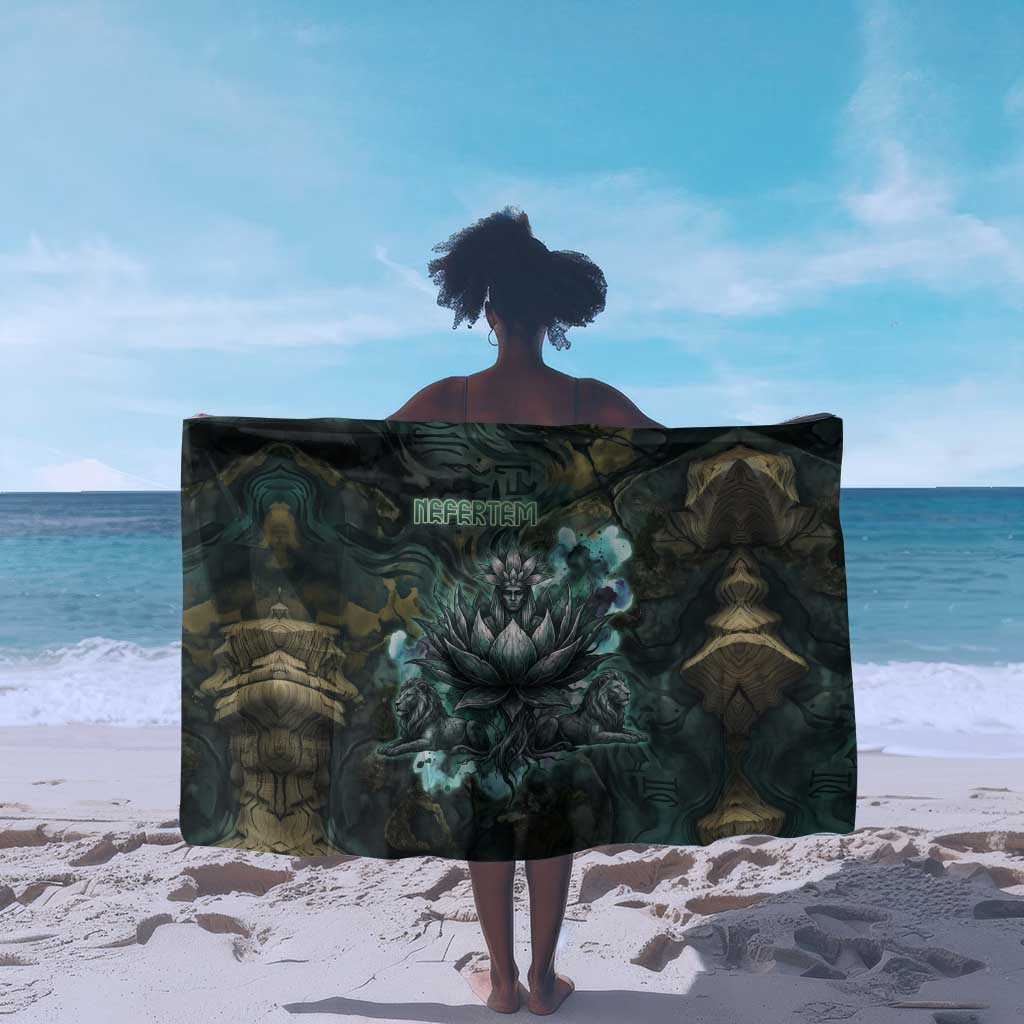 Nefertem Sarong Primordial Bloom Lotus Mystical Lion Cosmic Egyptian