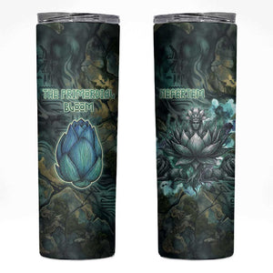Nefertem Skinny Tumbler Primordial Bloom Lotus Mystical Lion Cosmic Egyptian