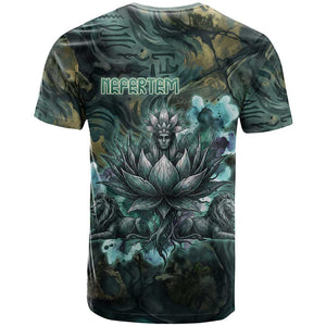 Nefertem T shirt Primordial Bloom Lotus Mystical Lion Cosmic Egyptian