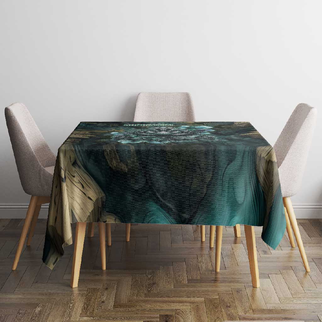 Nefertem Tablecloth Primordial Bloom Lotus Mystical Lion Cosmic Egyptian