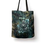 Nefertem Tote Bag Primordial Bloom Lotus Mystical Lion Cosmic Egyptian