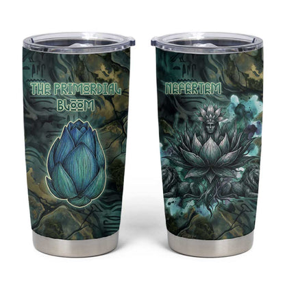 Nefertem Tumbler Cup Primordial Bloom Lotus Mystical Lion Cosmic Egyptian