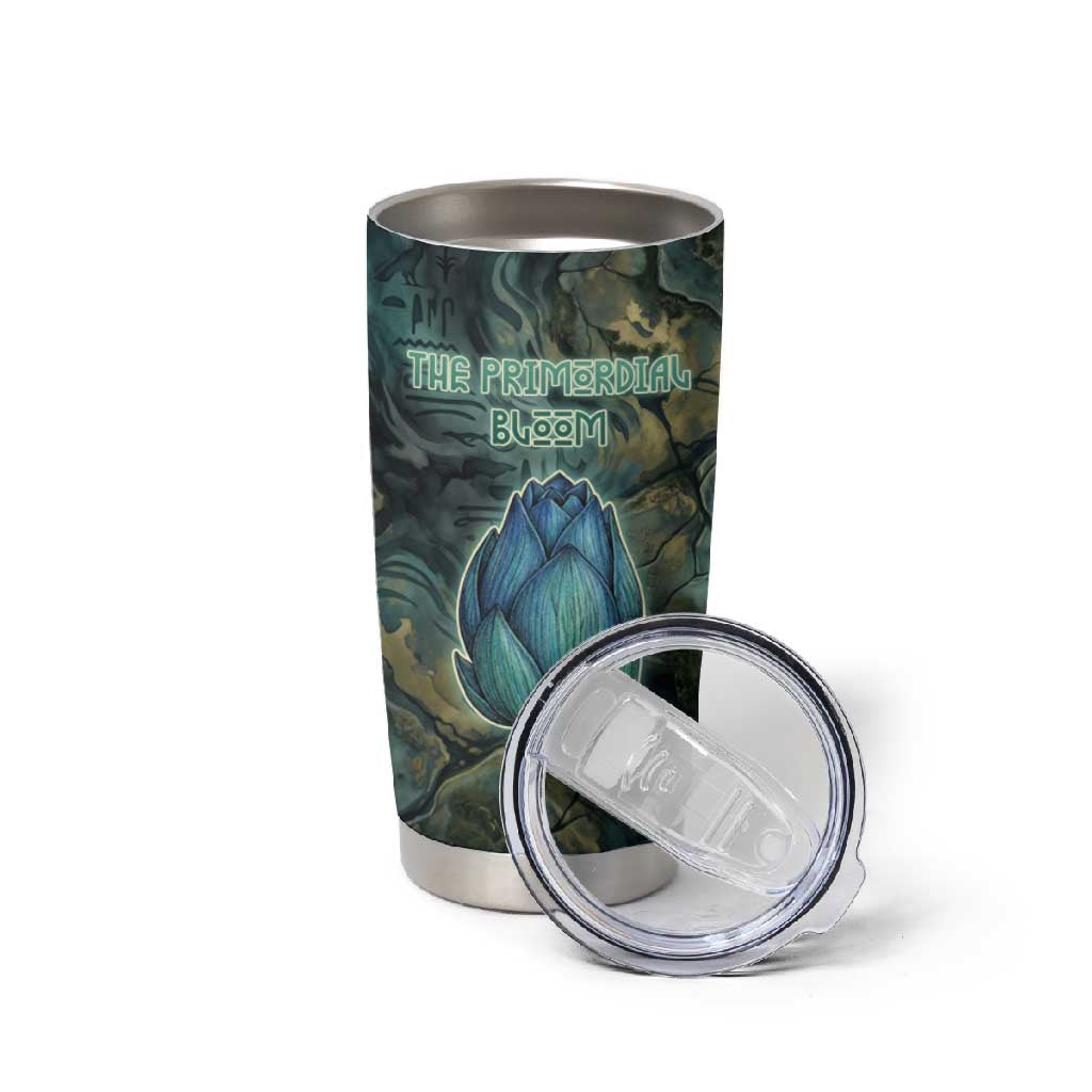 Nefertem Tumbler Cup Primordial Bloom Lotus Mystical Lion Cosmic Egyptian